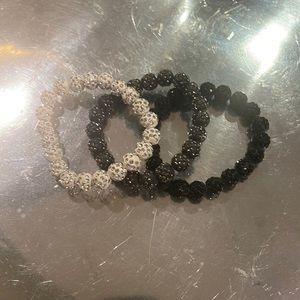 Set of 3 Bracelets with Swarovski Crystals